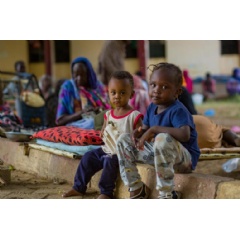 UNICEF/UN0856145/Mohamdeen
On 3 June 2023, displaced children in a gathering centre in Madani, Al Jazirah state in east-central Sudan which is now their new home after fleeing fighting.
