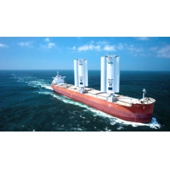 Pyxis Ocean retrofitted with WindWings setting sail for its maiden voyage, August 2023