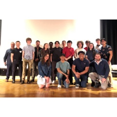 The Spark Photonics Foundation incorporates a project-based photonics curriculum into local classrooms to get students interested in STEM fields. Pictured is a group photo of Doherty High School students (see complete caption below)