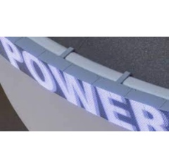 installation process view, artwork mockup ©️Jenny Holzer. Photo: Midge Wattles ©️ Solomon R. Guggenheim Foundation, New York.
