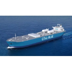 Conceptual image of the ocean-going Liquified CO2 (LCO2) carrier