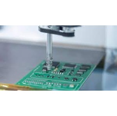 Conformal coating material applied on the printed circuit board