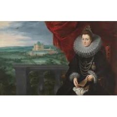Detail The Infanta Isabel Clara Eugenia. Pedro Pablo Rubens (1577–1640) and Jan Brueghel the Elder (1568–1625). Madrid, Museo Nacional del Prado