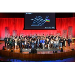 Caption:This year’s delta v Demo Day featured 50 students from 22 startup teams. Each team member spent the summer working full-time to build their business.
Credits:Credit: Justin Knight