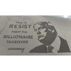 Huge Protest Artwork Appears by Trumps Scottish Golf Course (Photos by Saf Suleyman)