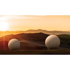 Northrop Grumman’s relay ground stations would be deployed to support the U.S. Space Force’s Next-Generation Overhead Persistent Infrared (OPIR) program. (Credit: Northrop Grumman)