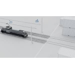 The catenary assist rail assistance system from Bosch monitors the pantograph and thus prevents catenary accidents at the transition point from or to catenary operation. Train drivers are warned in the event of an incorrect position of the pantograph