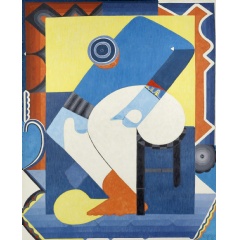 Uzo Egonu, Stateless People an artist with beret 1981. © The estate of Uzo Egonu. Private Collection.