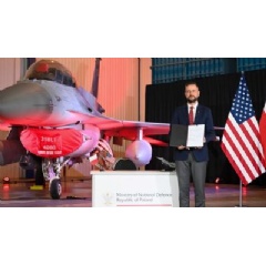 Deputy Prime Minister and Minister of National Defence Władysław Kosiniak-Kamysz signs a Letter of Offer and Acceptance to modernize Polands F-16 fleet to the advanced Viper configuration, (see complete caption below)