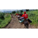 SUDAN: Aid Workers on Donkeys Deliver First Emergency Supplies to Village Cut Off by Landslide