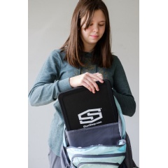 ShotStop’s BallisticBoard bulletproof backpack insert easily fits into a backpack, purse, or computer bag.