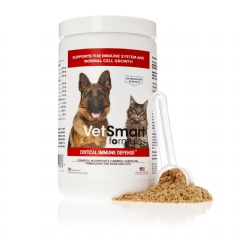 New!  VetSmart Formulas Critical Immune Defense for Pets
Supports the Immune System and Normal Cell Growth