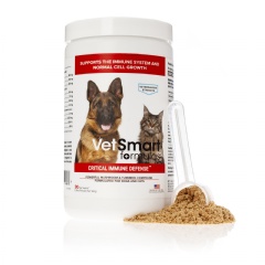 New! VetSmart Formulas Critical Immune Defense for Pets. Supports the Immune System and Normal Cell Growth