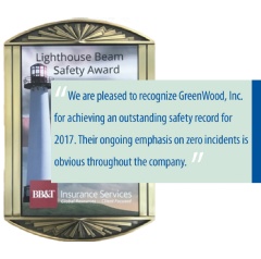 BB&T Lighthouse Beam Safety Award Presented to GreenWood, Inc.