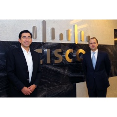 Diego Molano, Minister of Technology Information and Communications from Colombia and Christian Onetto, Cisco country manager at the new Cisco offices in Bogota
