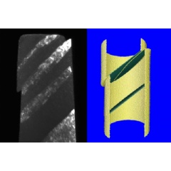 The sliding of a perfect twin boundary, with mirrored crystal lattices on both sides, was long considered to be impossible at room temperature in metals. Image: Zhang-Jie Wang, Qing-Jie Li, Ming Dao, Evan Ma, Subra Suresh, Zhi-Wei Shan