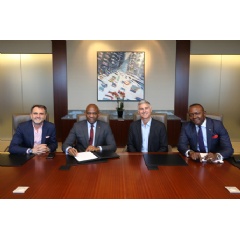 Hilton (NYSE: HLT) and Transcorp Hotels Plc, a subsidiary of Transnational Corporation of Nigeria Plc (Transcorp Plc) signing of a 20-year extension to the current agreement to manage the iconic Transcorp Hilton hotel in Abuja. Credit: Hilton