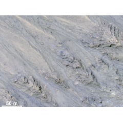 Analysis shows that the flows all end at approximately the same slope, which is similar to the angle of repose for sand.Credit: NASA/JPL/University of Arizona/USGS. Public domain.&