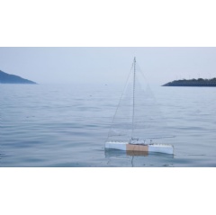 Protei, autonomous sailing ship that cleans up oil spills, 2014