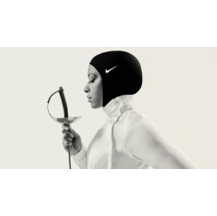 Nike athlete and champion fencer Ibtihaj Muhammad in the Nike Pro Hijab