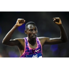 Conseslus Kipruto of Kenya celebrates his victory (AFP / Getty Images) © Copyright