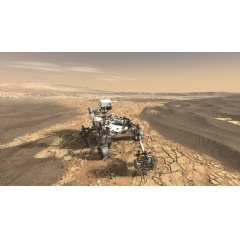 Image Credit: NASA/JPL-Caltech. This illustration depicts NASA’s Mars 2020 rover on the surface of Mars.