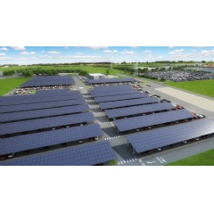 Bentley Motors today announces that construction has started on the UKs largest ever solar-powered car port at Bentleys factory headquarters in Crewe, UK.