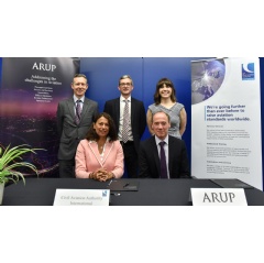 Left to right: Ashley Reeve (Associate, Arup), Maria N. Rueda (CAAi Managing Director), Matthew Margesson (Head of International Operations, CAAi), Stephen Pollard (Director of Operational Performance, Arup) and Stacey Peel (Associate Director, Arup)