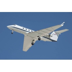 The ARM flights were flown on NASA’s SubsoniC Research Aircraft Testbed G-III aircraft, or SCRAT, at NASA’s Armstrong Flight Research Center in California. Credits: NASA/Ken Ulbrich