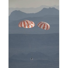 NASA successfully tested the Orion spacecrafts parachute system at the U.S. Army Proving Ground in Yuma, Arizona, during which engineers integrated a partial system failure into the test protocol for the first time.
Credits: NASA/ James Blai