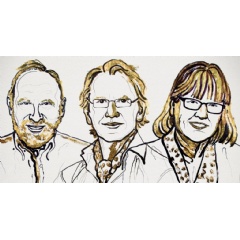 The 2018 Nobel Prize in Physics winners: Arthur Ashkin, Grard Mourou, and Donna Strickland I Image Credit: nobelprize.org