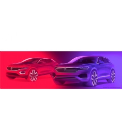 The Touareg is at the top end of Volkswagen‘s SUV range, while the T-Roc is currently the brand‘s smallest SUV. In this respect, it will be succeeded by the new T-Cross, which will make its world debut.