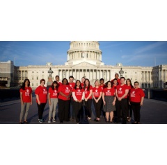 Save the Children and SCAN advocates in front of the U.S. Capitol before meeting with Members of Congress. Photo by Rachel Couch for Save the Children