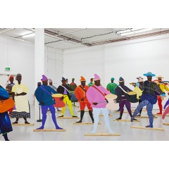 Lubaina Himid, Naming the Money (2004) Installation view of Navigation Charts, Spike Island, Bristol (2017). Courtesy of the artist, Hollybush Gardens, and National Museums, Liverpool. Photo: Stuart Whipps, courtesy of Spike Island.