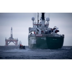 Greenpeace Ship the Arctic Sunrise follows BP oil rig en-route to North sea drilling site
Credit:
© Greenpeace / Jiri Rezac