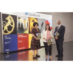 From left to right: Isabel Fuentes, Director of CaixaForum Madrid, Elisa Durán, Deputy General Director of ”la Caixa” Banking Foundation, and Ignasi Miró, Director of the Culture and Scientific Divulgation Department of ”la Caixa” Banking Foundation