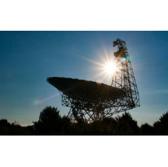 The NSFs Robert C. Byrd Green Bank Telescope backlit by the setting sun.

Credit: Paul Vosteen, GBO/AUI/NSF