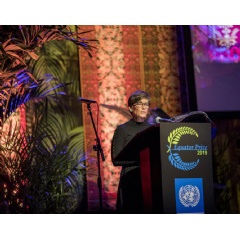 Nancy Mahon spoke at the United Nations Equator Prize Award Ceremony. Photo: UNDP Equator Initiative/Mike Arrison