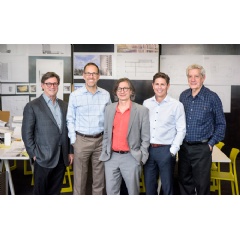From left to right: Rob Steinberg, FAIA; Douglas Moss, AIA; Nestor Bottino, FAIA; David Hart, AIA; Malcolm Holzman, FAIA