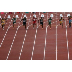 Athletes compete at the Stadium in Algiers (AFP/Getty Images)  Copyright