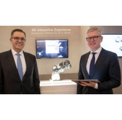 Peter Voser, CEO and Chairman, ABB, and Börje Ekholm, President and CEO, Ericsson, at the World Economic Forum demo.