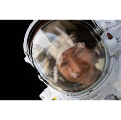 NASA astronaut Christina Koch is pictured during a spacewalk.
Credits: NASA