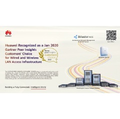 Poster: Huawei named a January 2020 Gartner Peer Insights Customers Choice for Wired and Wireless LAN Access Infrastructure