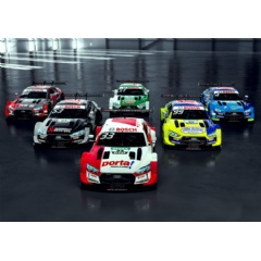 The six factory-entered Audi RS 5 DTM cars for the DTM 2020