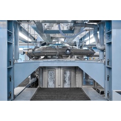 Model acceptance tests of the Pelton turbine, which will supply electricity for the 16.7-Hz-grid of the Swiss Federal Railways and operation of its trains.