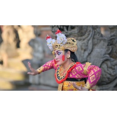 BMW Art Journey by Lu Yang, winner 2019: Legong dancer Ni Kadek Sudarmanti.  Lu Yang