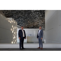 From left to right:  Alexis Lecanuet, Accenture’s regional managing director in the Middle East
and Manuel Rabaté, Director of Louvre Abu Dhabi