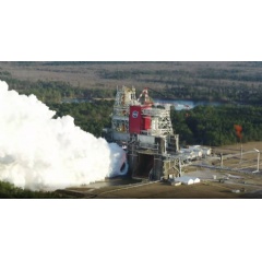 The core stage for the first flight of NASA’s Space Launch System rocket is seen in the B-2 Test Stand during a hot fire test, at NASA’s Stennis Space Center near Bay St. Louis, Mississippi.
Credits: NASA TV