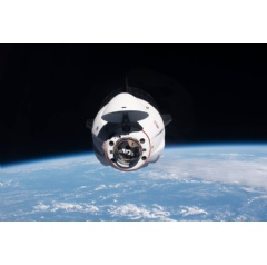 The SpaceX Crew Dragon Endeavour is pictured during its approach to the International Space Station April 24, 2021, less than one day after launching from Kennedy Space Center in Florida.
Credits: NASA