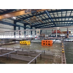 Wave damage testing at OSUs O.H. Hinsdale Wave Research Laboratory. Credit: OSU